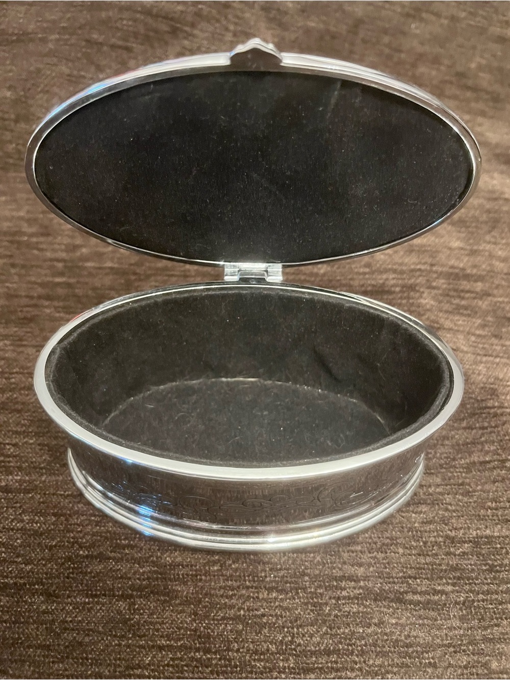 Harley-Davidson Silver Decorative Oval Trinket Box - Picture 3 of 5